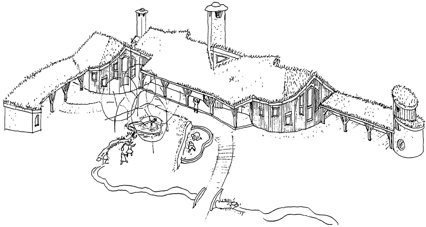 Itt és lent: kétcsoportos óvoda, Frederikstadt, Norvégia 1991, J. A. Andersennel